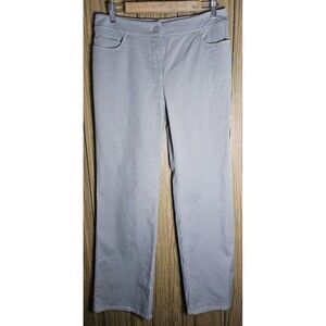 Eileen Fisher SMALL Stone Gray Straight Leg Jean Pant NWT Stretch Organic Cotton